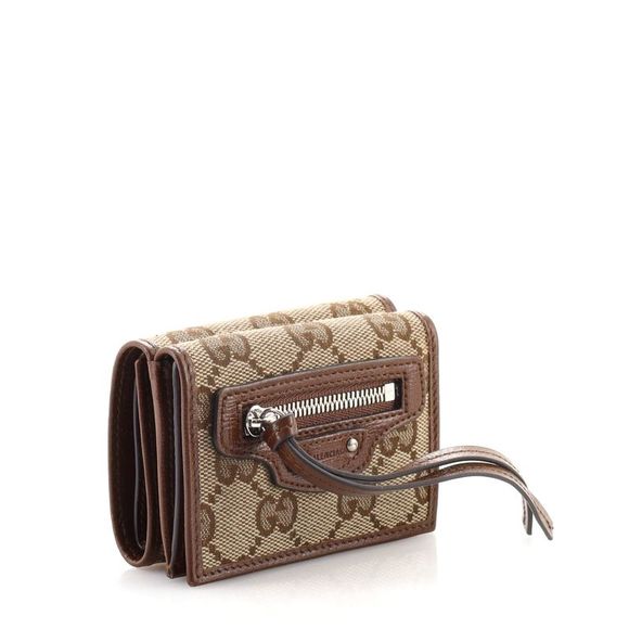 Gucci x Balenciaga The Hacker Project Neo Classic Wallet GG Canvas Brown - Picture 3 of 7